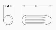 Fluted Handle Dimensions
